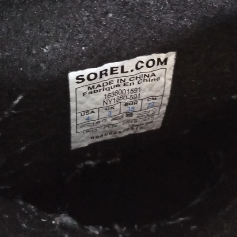 Sorel  Waterproof Insulated Snow Boots Sherpa Lined Duck Winter Boot Sz 4